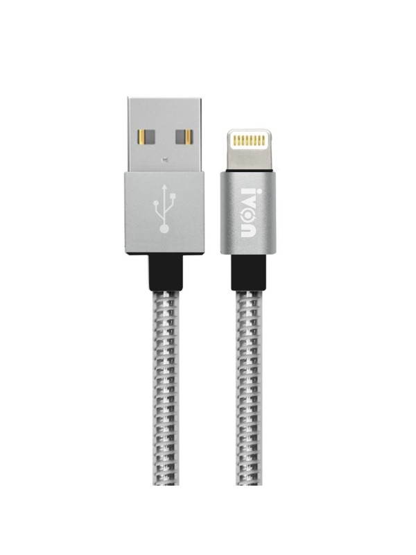 NoTech Lightning Zinc Alloy Metal Dayanıklı 2.4A USB Kablo Gri…