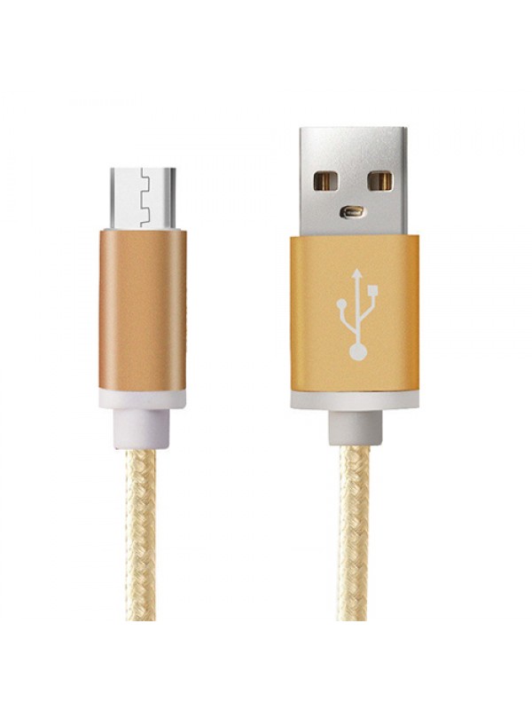 NoTech Micro Usb Girişli Kırılmaz USB Kablo 20cm Gold…