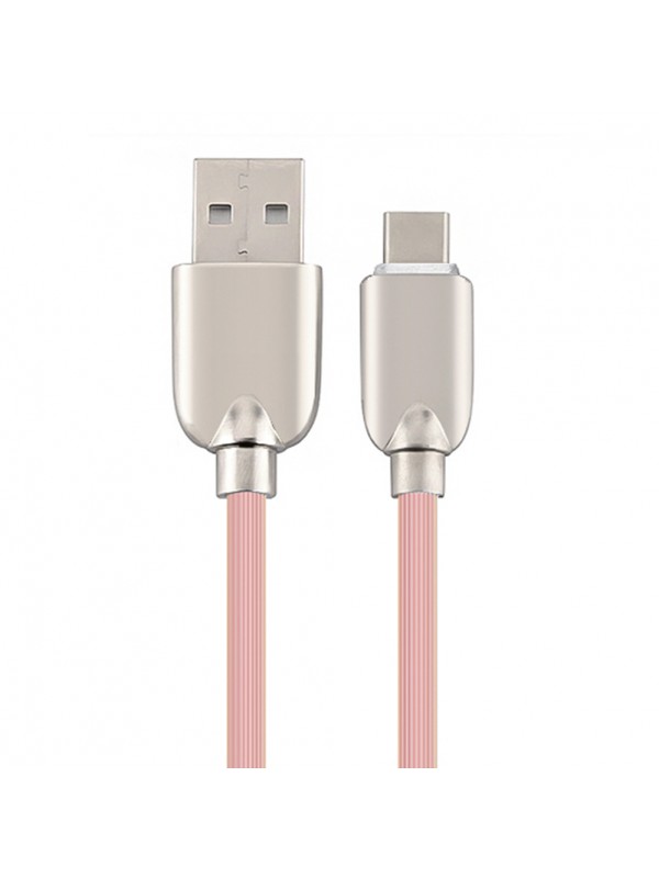 NoTech Type-C Non-Slip 2.4A Hızlı Şarj ve Data Kablosu Pembe…